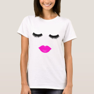 Lips en sla roze t-shirt