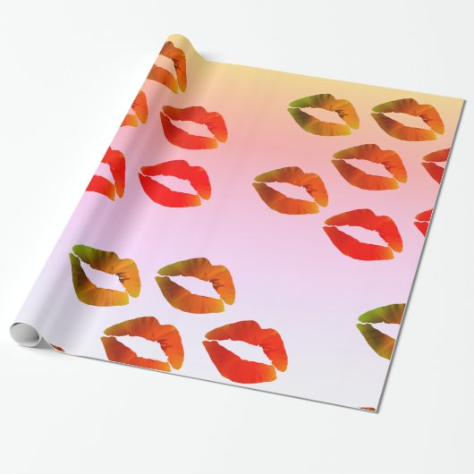 Lips glanzend opvulpapier, 30 x 6 ft cadeaupapier (Uitgerold)