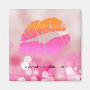 Lips in Lights Makeup Artist Salon Spa Beauty Magneet
