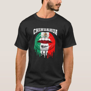 Lips Kiss Chihuahua Mexico Flag T-shirt