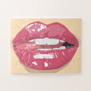 LIPS KISS JIGSAW PUZZLE LEGPUZZEL