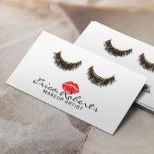 Lips & Lashes Makeup Artist Elegant Beauty Salon Visitekaartje