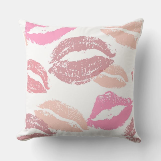 Lips/Love You Valentine Coussin réversible (Recto)