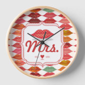Lips Mevrouw Hipster Vintage Retro Bruid (Voorkant)