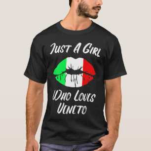 Lips Mond Love Italiaanse Vlag Venetiaans T-shirt