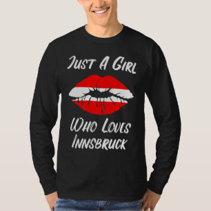 Lips Mond Love Oostenrijk Vlag Innsbruck T-shirt