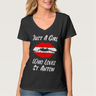 Lips Mond Love Oostenrijk Vlag St Anton T-shirt