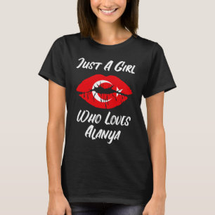 Lips Mond Love Turkse Vlag Alanya T-shirt
