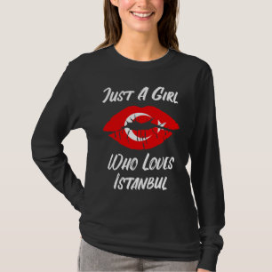Lips Mond Love Turkse Vlag Istanbul T-shirt