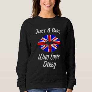Lips Mond Love Union Jack Vlag Derby Trui