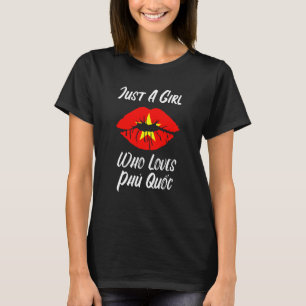 Lips Mond Love Vietnamese Vlag Phu Quoc T-shirt