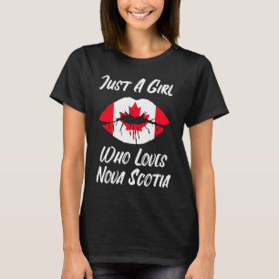 Lips Mouth Love Canadian Flag Nova Scotia T-shirt