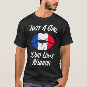 Lips Mouth Love French Flag Reunion T-shirt