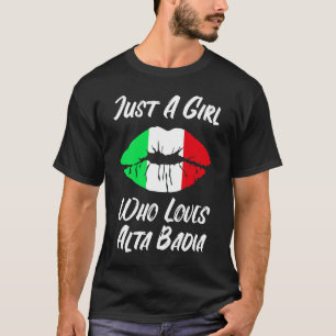 Lips Mouth Love Italiaanse vlag Alta Badia T-shirt