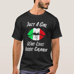 Lips Mouth Love Italiaanse vlag Reggio Calabria T-shirt