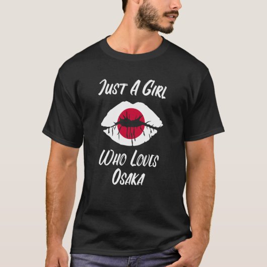 Lips Mouth Love Japanse vlag Osaka T-shirt (Voorkant)