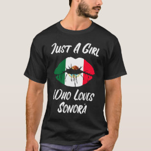 Lips Mouth Love Mexicaanse vlag Sonora T-shirt