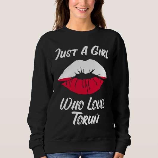 Lips Mouth Love Polish Flag Thorn Trui (Voorkant)