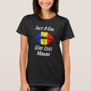 Lips Mouth Love Roemeense vlag Mamaia T-shirt