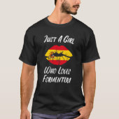 Lips Mouth Love Spaanse vlag Formentera T-shirt (Voorkant)