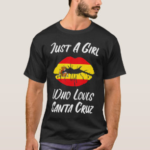 Lips Mouth Love Spaanse vlag Santa Cruz T-shirt
