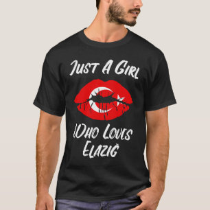 Lips Mouth Love Turkse Vlag Elazig T-shirt