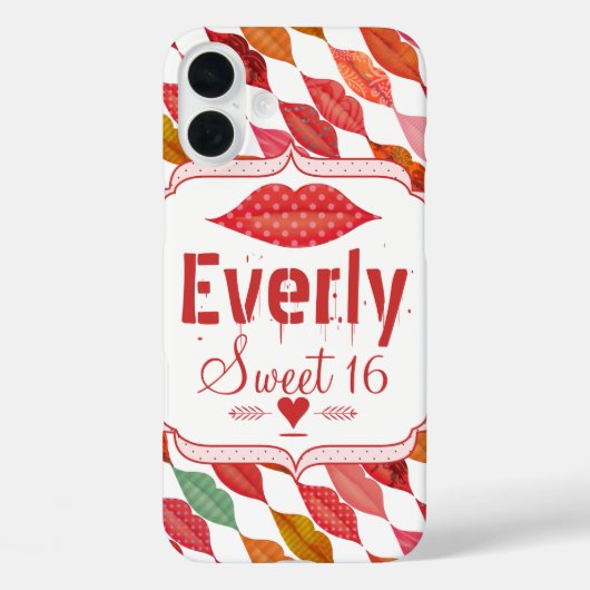 Lips Mrs Hipster  Retro Bride Case-Mate iPhone Case (Achterkant)