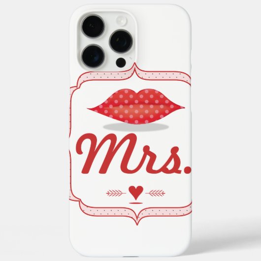 Lips Mrs Hipster Retro Bride Case-Mate iPhone Case (Achterkant)