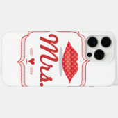 Lips Mrs Hipster Retro Bride Case-Mate iPhone Case (Achterkant (horizontaal))