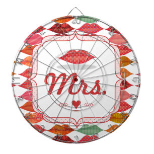 Lips Mrs Hipster Retro Bride Dartbord