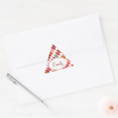 Lips Mrs Hipster Retro Bride Driehoek Sticker (Envelop)