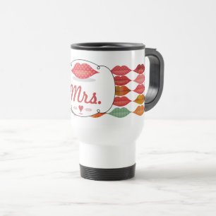 Lips Mrs Hipster  Retro Bride Reisbeker