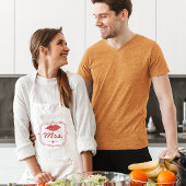 Lips Mrs Hipster Retro Bride Standaard Schort