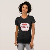 Lips Mrs Hipster  Retro Bride T-shirt (Voorkant volledig)
