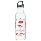 Lips Mrs Hipster Retro Bride Waterfles (Voorkant)