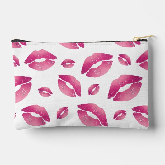 Lips Pattern Pink & White Etui (Achterkant)