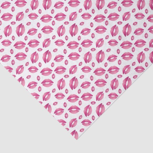 Lips Pattern Pink & White Tissuepapier (Detail)