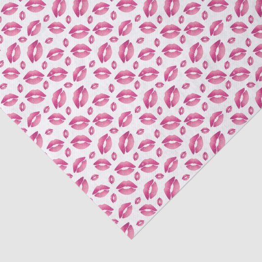 Lips Pattern Pink & White Tissuepapier (Detail)