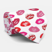 Lips Pattern Stropdas (Opgerold)