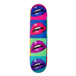 Lips Pop Art Deck Skateboard