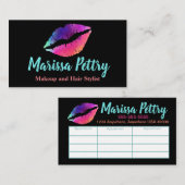 Lips Rainvow, Makeup kunstenaar, afspraak Visitekaartje (Voorkant / Achterkant)