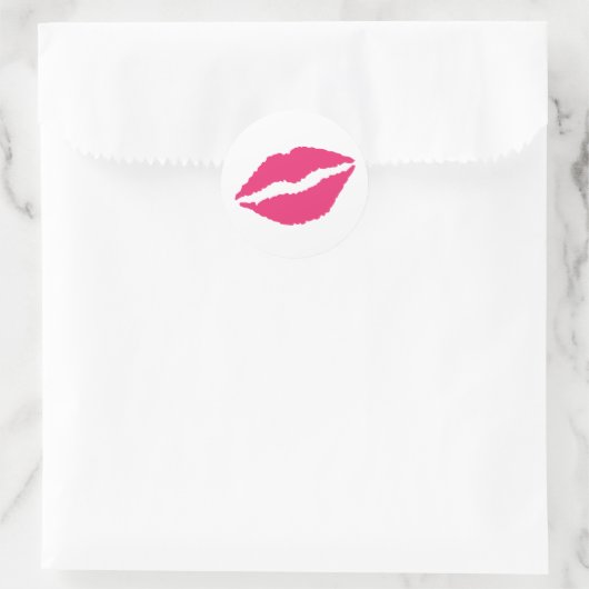 Lips Ronde Sticker (Tas)