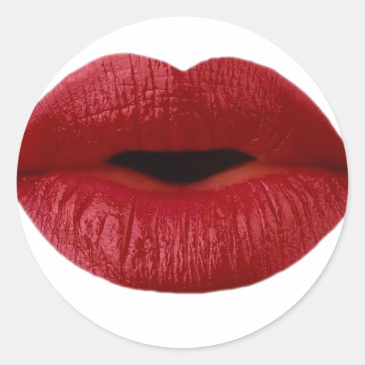 LIPS RONDE STICKER (Voorkant)