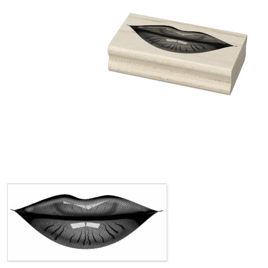 Lips Rubberstempel (Gestempeld)