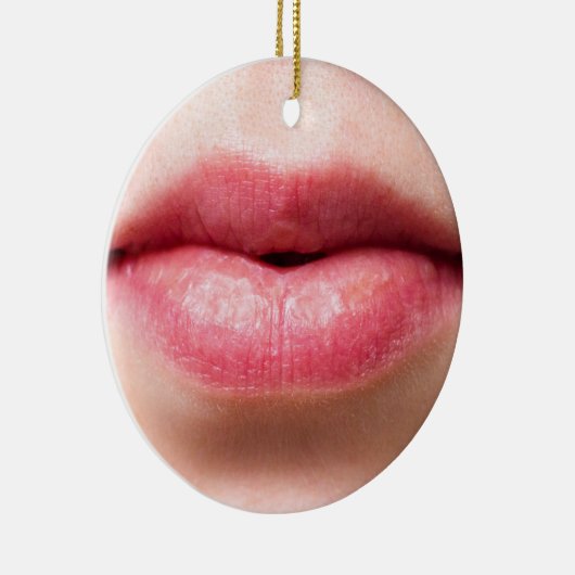 Lips Smile Keramisch Ornament (Rechts)