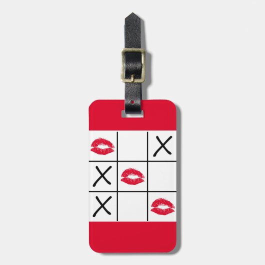 Lips Tic Tac Toe Bagagelabel (Voorkant verticaal)