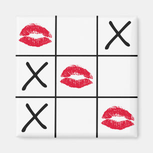 Lips Tic Tac Toe Magneet