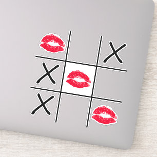 Lips Tic Tac Toe Sticker