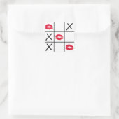 Lips Tic Tac Toe Vierkante Sticker (Tas)
