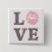 Lips Vierkante Button 5,1 Cm (Voorkant)